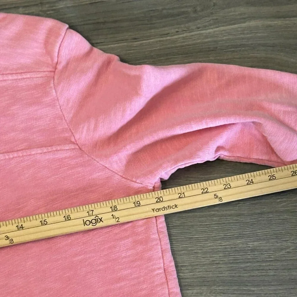 Vineyard Vines Sweatshirt Womens M Pink 1/4 Zip Kangaroo Pocket Logo Pullover - Picture 13 of 15